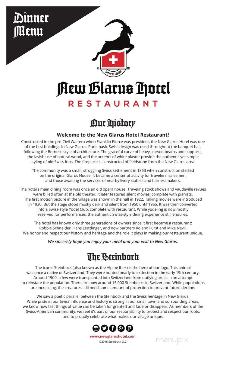 New Glarus Hotel Restaurants - New Glarus, WI