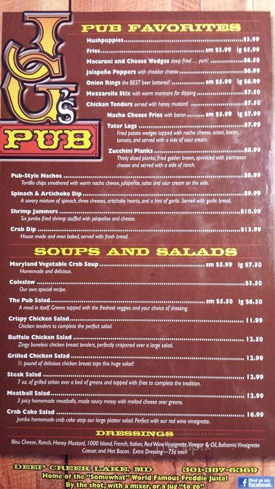 J G's Pub - Oakland, MD