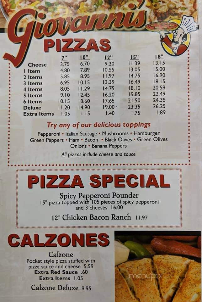 Giovanni's Pizza - Elizabeth, WV