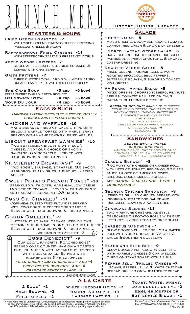 Hanover Tavern Restaurant & Pub - Hanover, VA