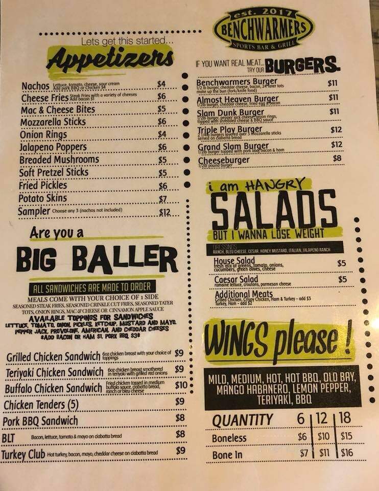 Benchwarmers Sports Bar & Grill - Ranson, WV