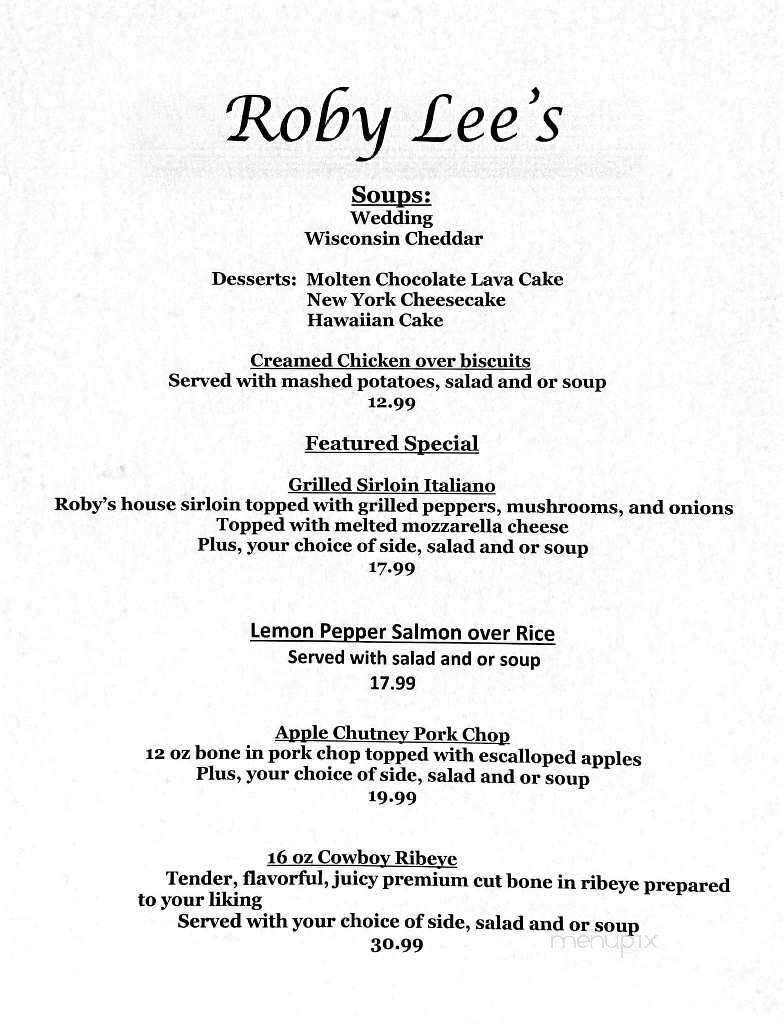 Roby Lee's Restaurant - Newton Falls, OH