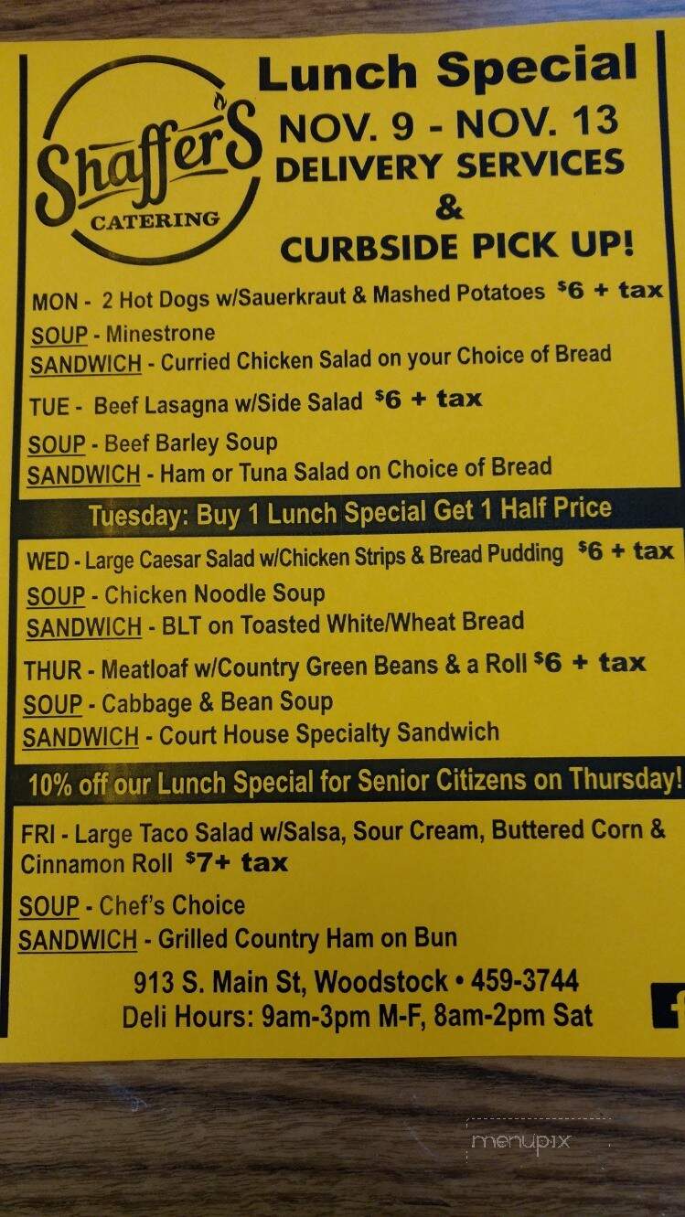 Shaffer's Barbecue and Catering - Woodstock, VA