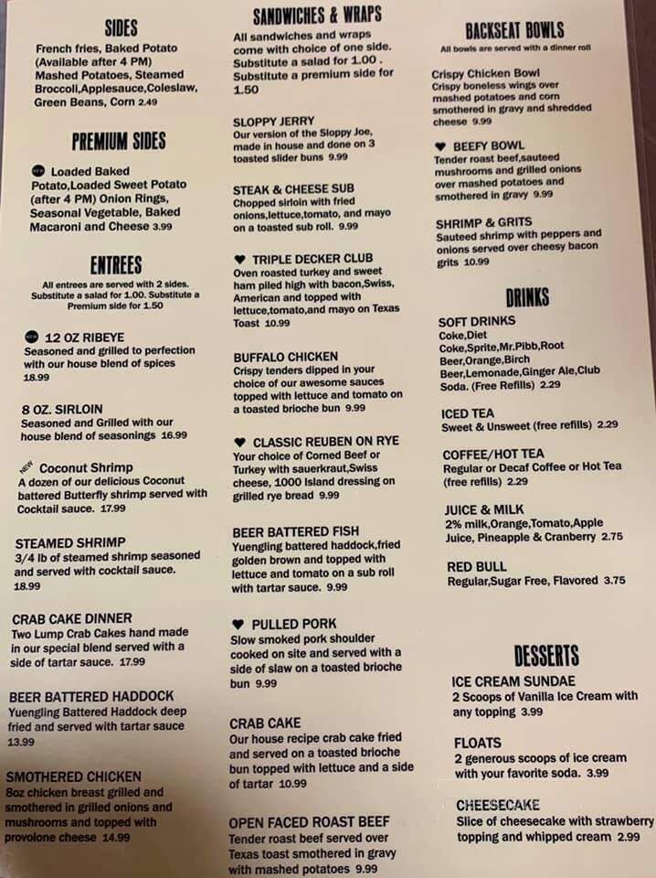 Backseat Bar & Grill - Winchester, VA