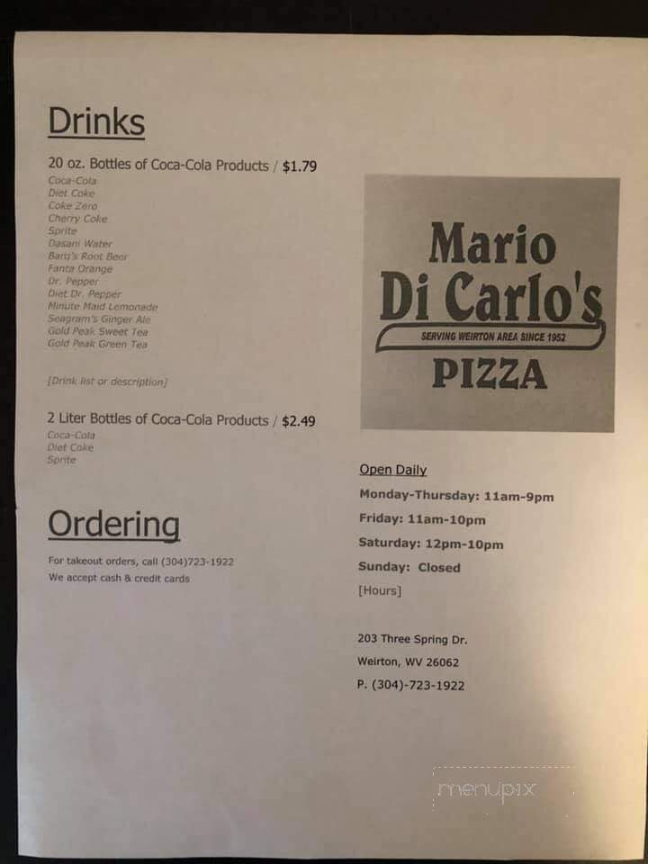 Mario Di Carlo's Pizza - Weirton, WV