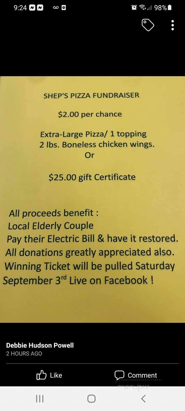 Shep's Pizza - Ridgeley, WV