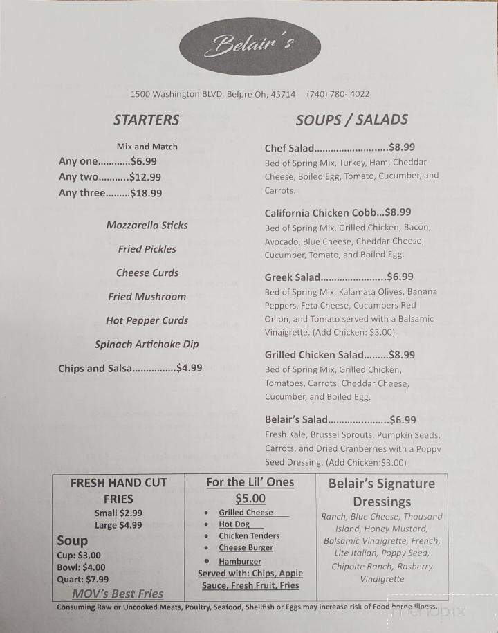 Belair's Bistro & Catering - Belpre, OH