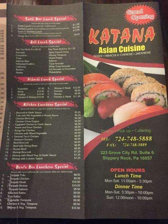 Katana Asian Fusion - Slippery Rock, PA